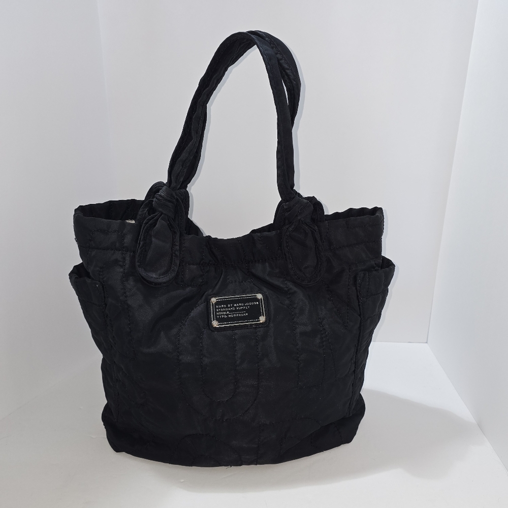 Black Quilted Tote Bag